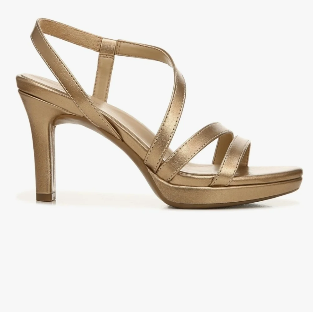 Elegant Naturalizer Bronze Strappy Heels - Picture 6 of 16